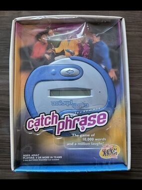 Vintage Hasbro Catch Phrase Electronic Game - Blue and Silver *New Open Box*